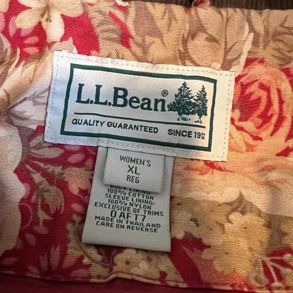 VINTAGE LL BEAN CHORE COAT FLORAL PRINT BARN JACKET XL - Picture 2 of 11